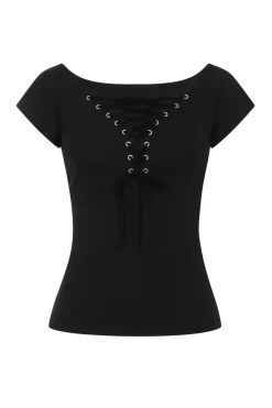 Hell Bunny Belladonna Top Black Outlet