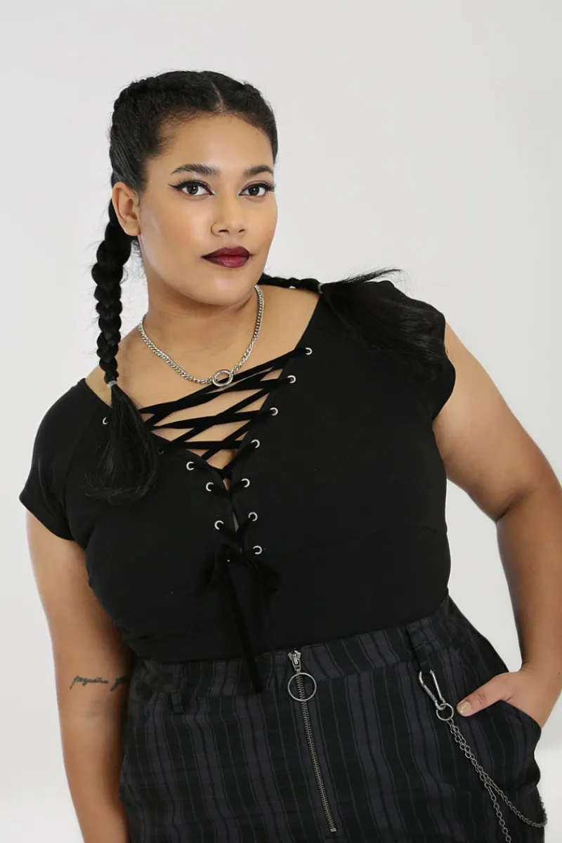 Hell Bunny Belladonna Top H Black Best