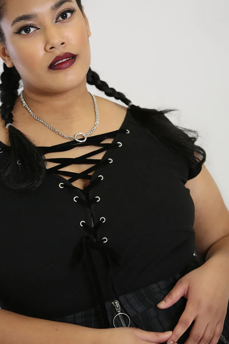 Hell Bunny Belladonna Top H Black Best