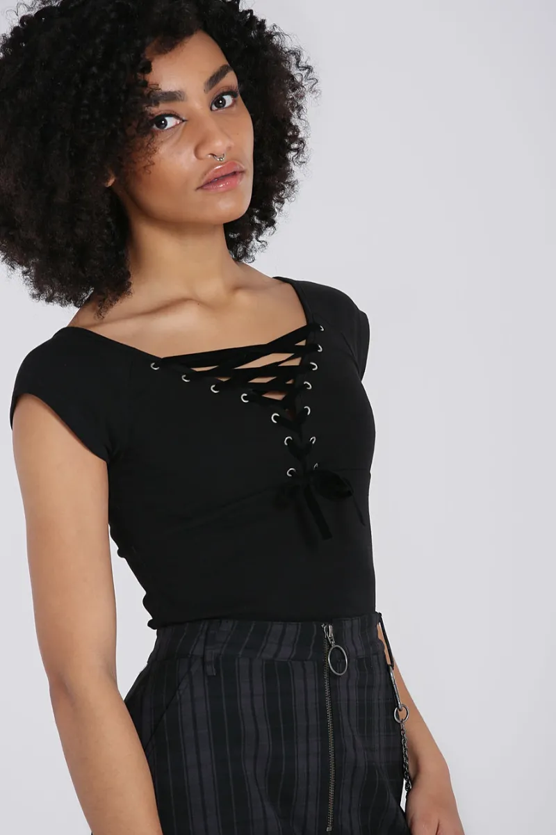 Hell Bunny Belladonna Top H Black Best