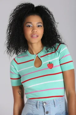 Hell Bunny Berry Cute Top Mint Discount
