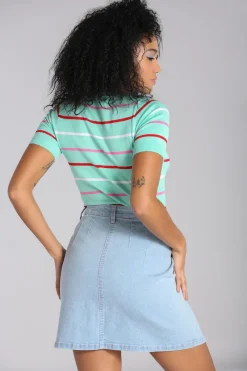 Hell Bunny Berry Cute Top Mint Discount