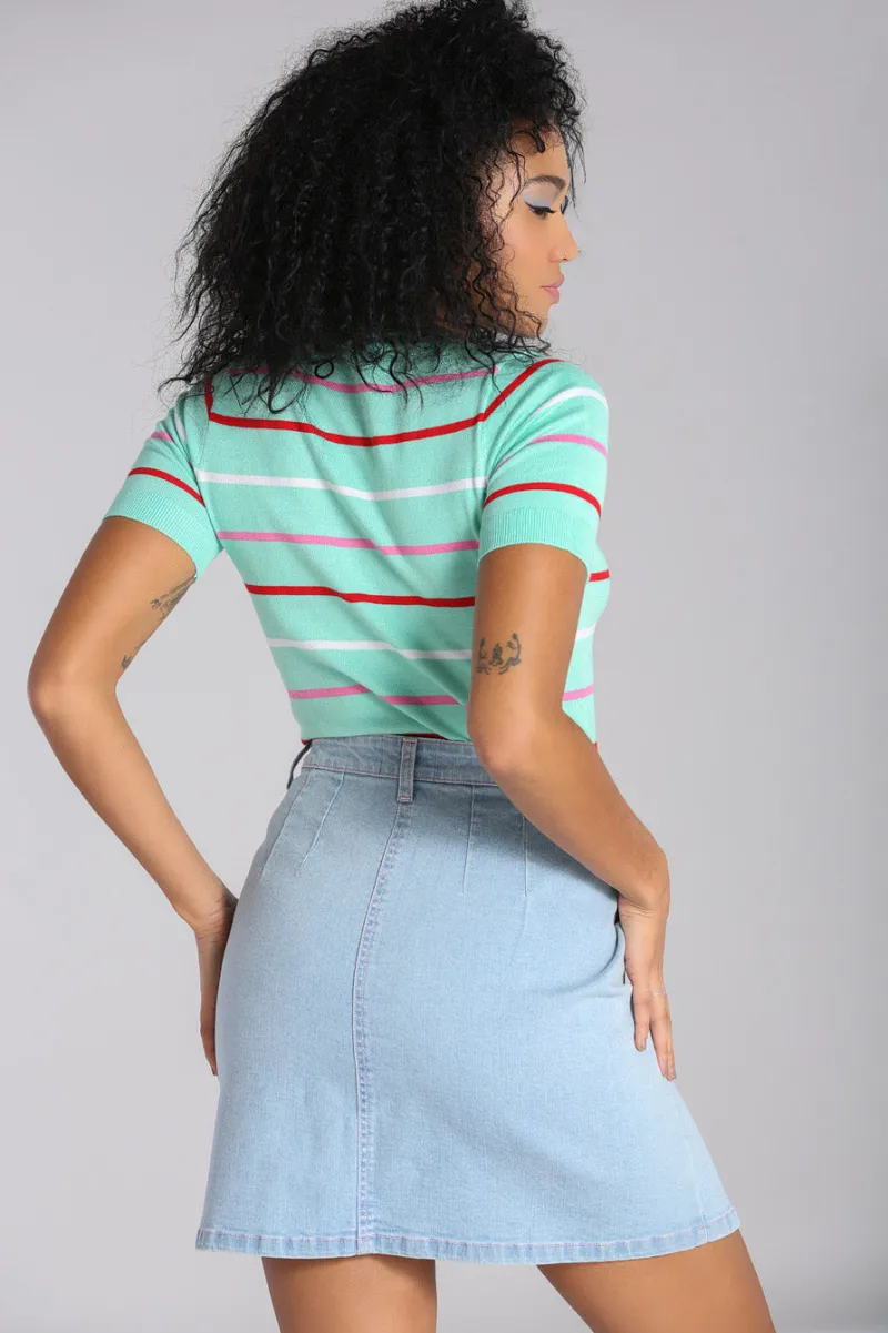 Hell Bunny Berry Cute Top Mint Discount