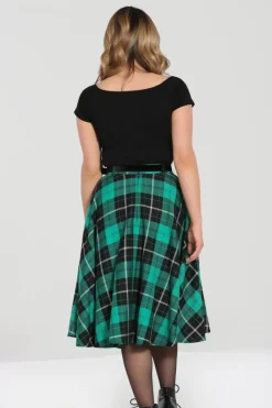 Hell Bunny Beryl Skirt Green Sale