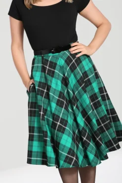 Hell Bunny Beryl Skirt Green Sale