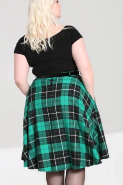 Hell Bunny Beryl Skirt Green Sale
