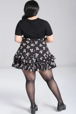 Hell Bunny Bobbie Skirt Black New