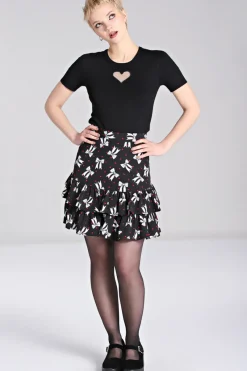 Hell Bunny Bobbie Skirt Black New