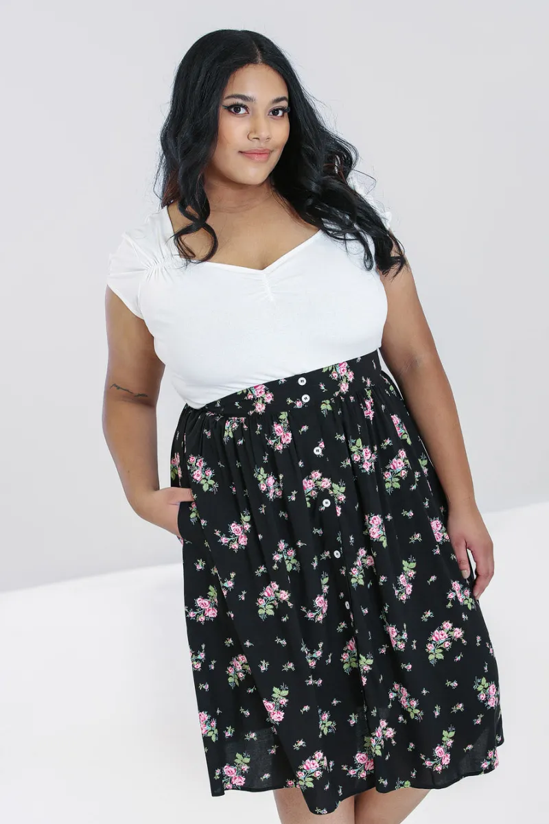 Hell Bunny Bobby Sue Skirt Black Discount