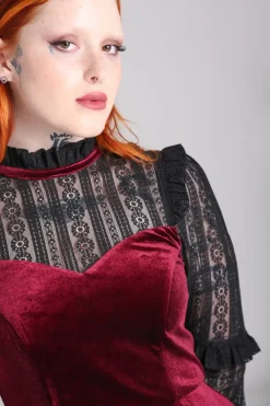 Hell Bunny Bonnie Dress Burgundy Online