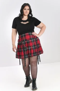 Hell Bunny Brody Mini Skirt Red New