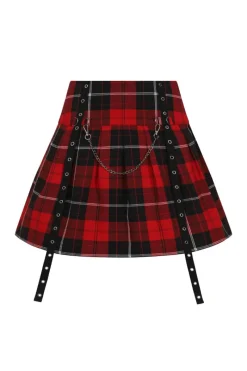 Hell Bunny Brody Mini Skirt Red New