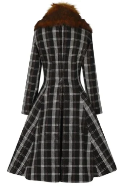 Hell Bunny Brooklyn Coat Brown Clearance