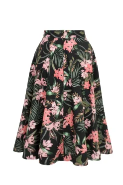 Hell Bunny Calypso Skirt Black Hot