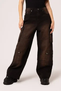 Hell Bunny Cameron Jeans - Short Length Brown Best