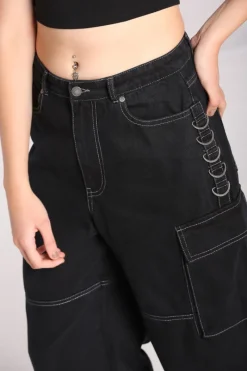 Hell Bunny Cameron Jeans Black Hot