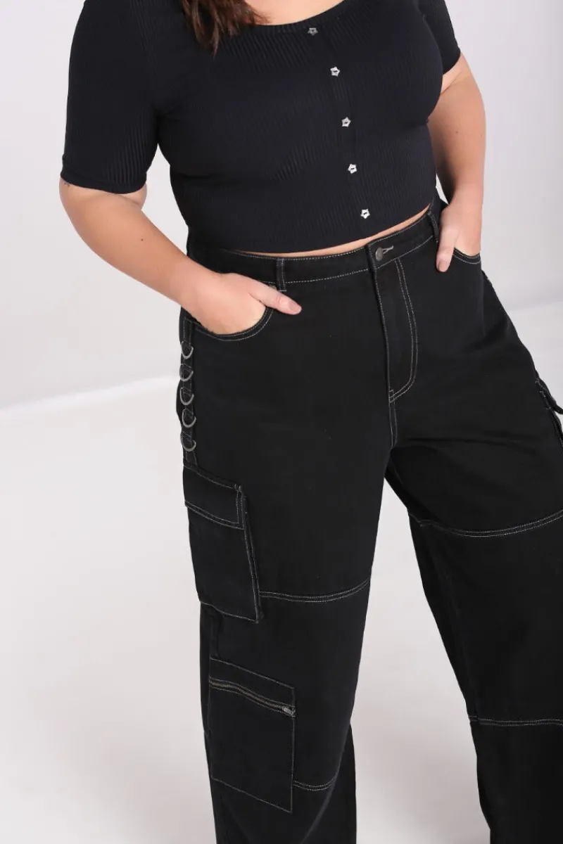 Hell Bunny Cameron Jeans Black Hot