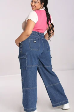 Hell Bunny Cameron Jeans Blue Clearance