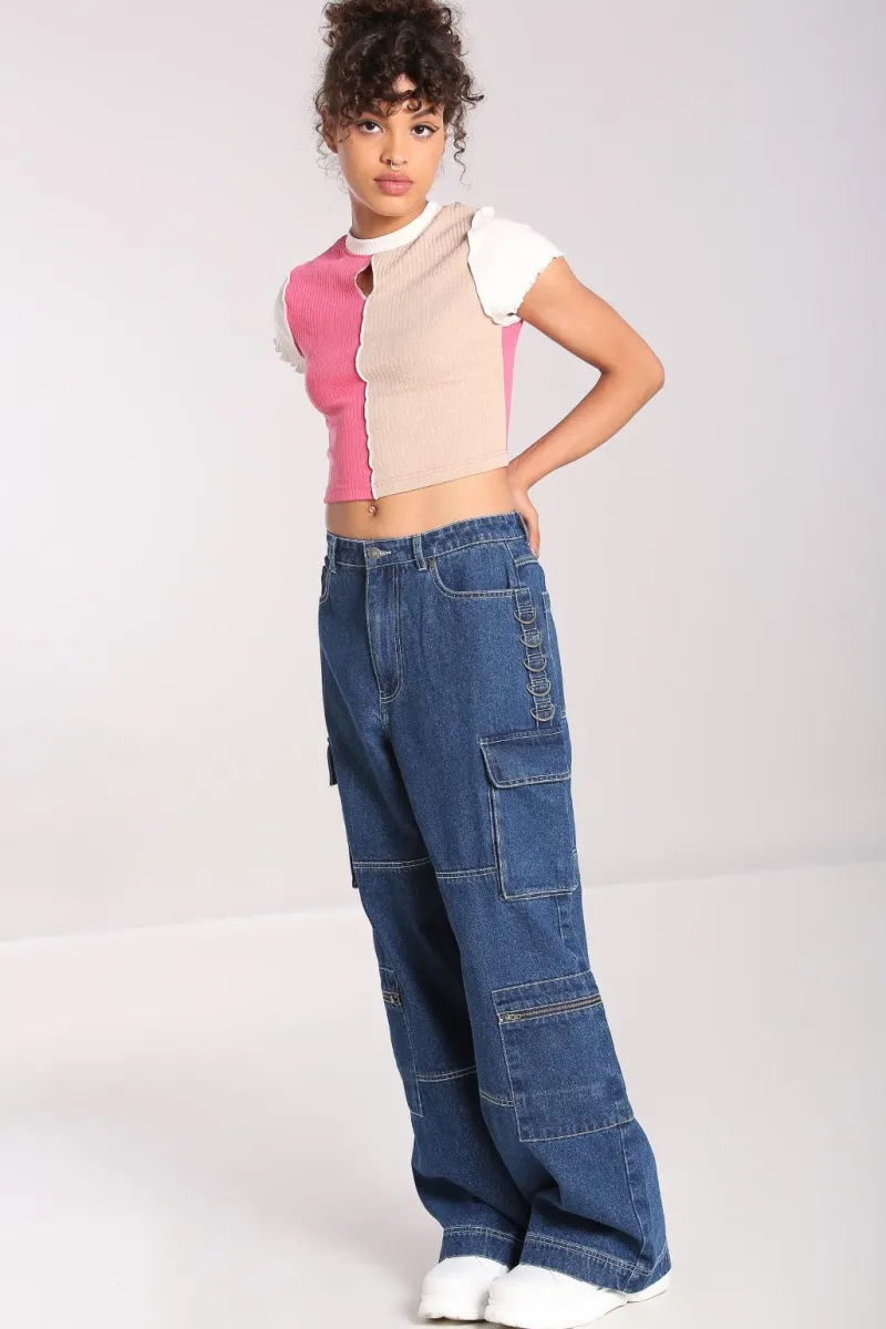 Hell Bunny Cameron Jeans Blue Clearance