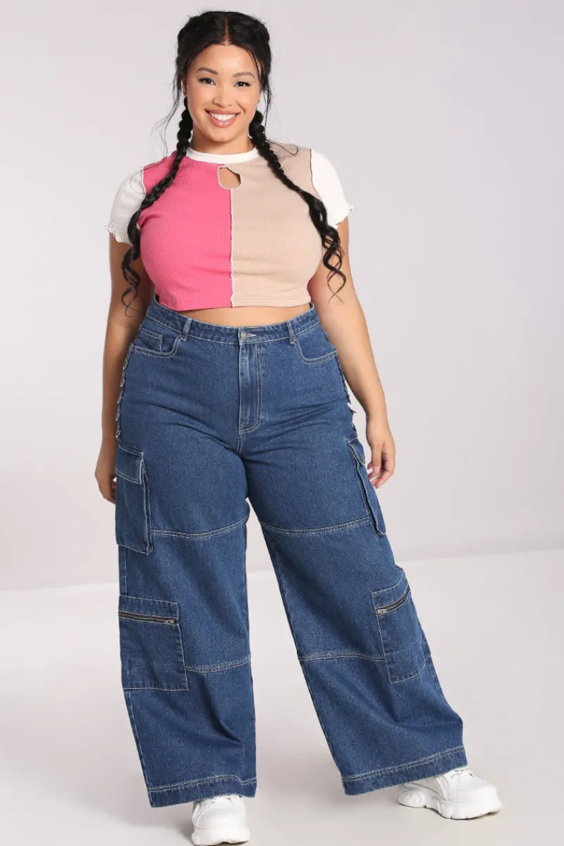 Hell Bunny Cameron Jeans Blue Clearance