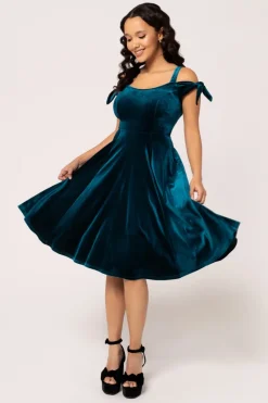 Hell Bunny Carrie Dress Teal Clearance