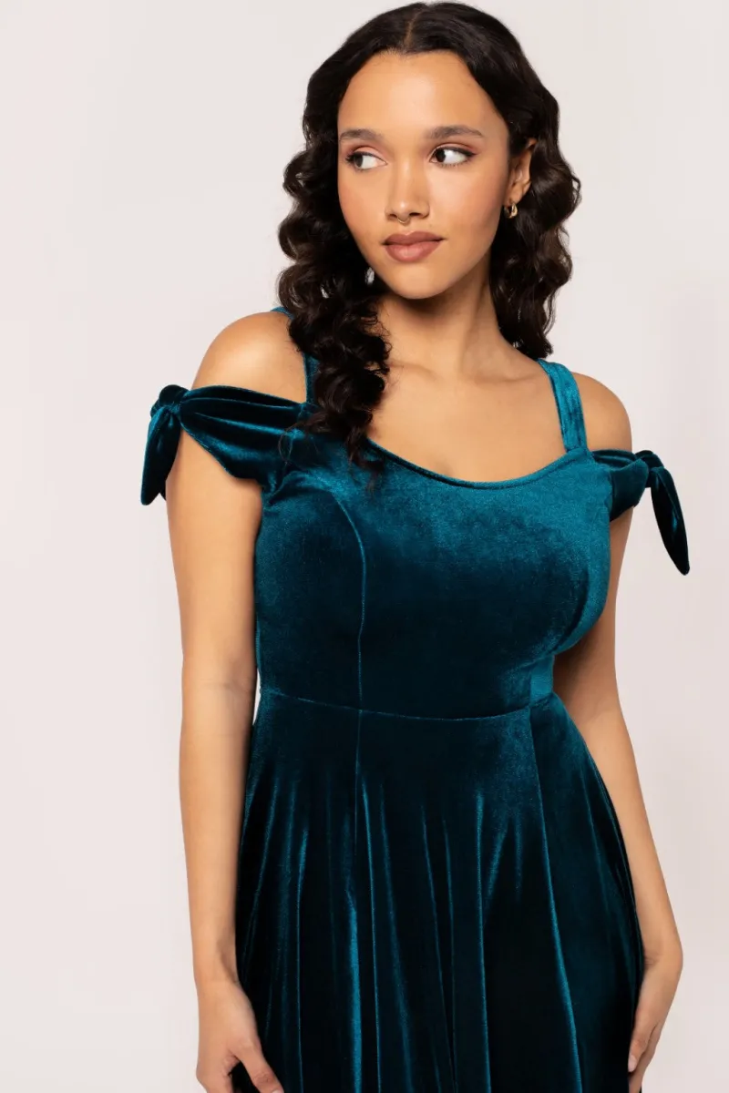 Hell Bunny Carrie Dress Teal Clearance