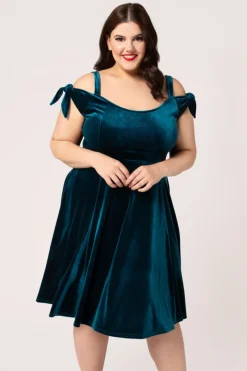 Hell Bunny Carrie Dress Teal Clearance