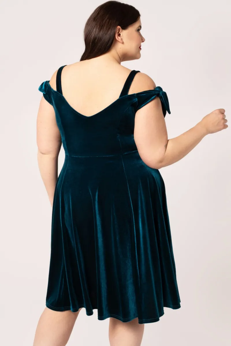 Hell Bunny Carrie Dress Teal Clearance