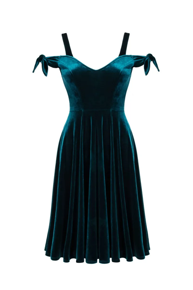 Hell Bunny Carrie Dress Teal Clearance