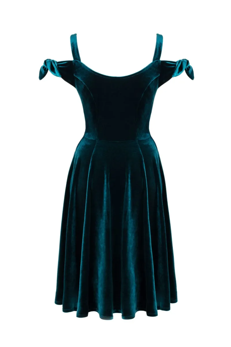 Hell Bunny Carrie Dress Teal Clearance
