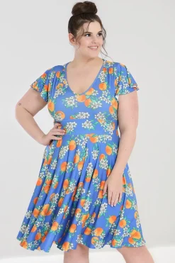 Hell Bunny Castellana Dress Blue New