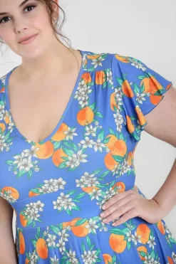 Hell Bunny Castellana Dress Blue New