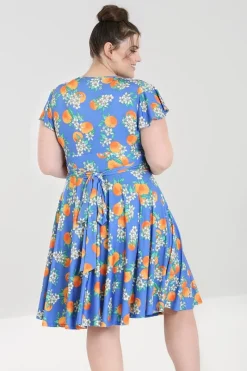 Hell Bunny Castellana Dress Blue New