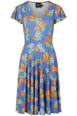 Hell Bunny Castellana Dress Blue New