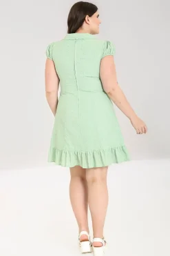 Hell Bunny Celia Mini Dress Mint Outlet