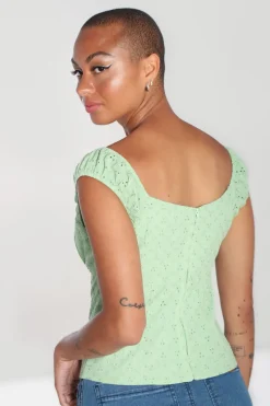 Hell Bunny Celia Top Mint Discount