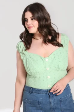 Hell Bunny Celia Top Mint Discount
