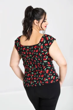 Hell Bunny Cherry Pie Top Black Online