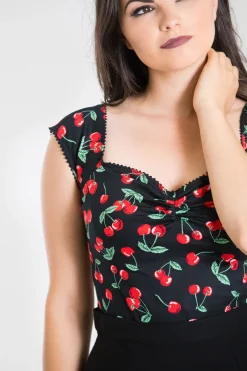 Hell Bunny Cherry Pie Top Black Online
