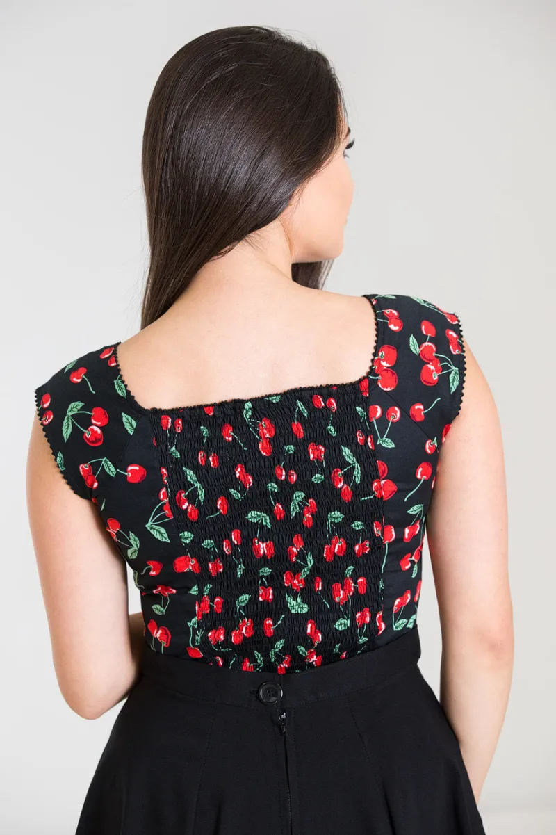 Hell Bunny Cherry Pie Top Black Online
