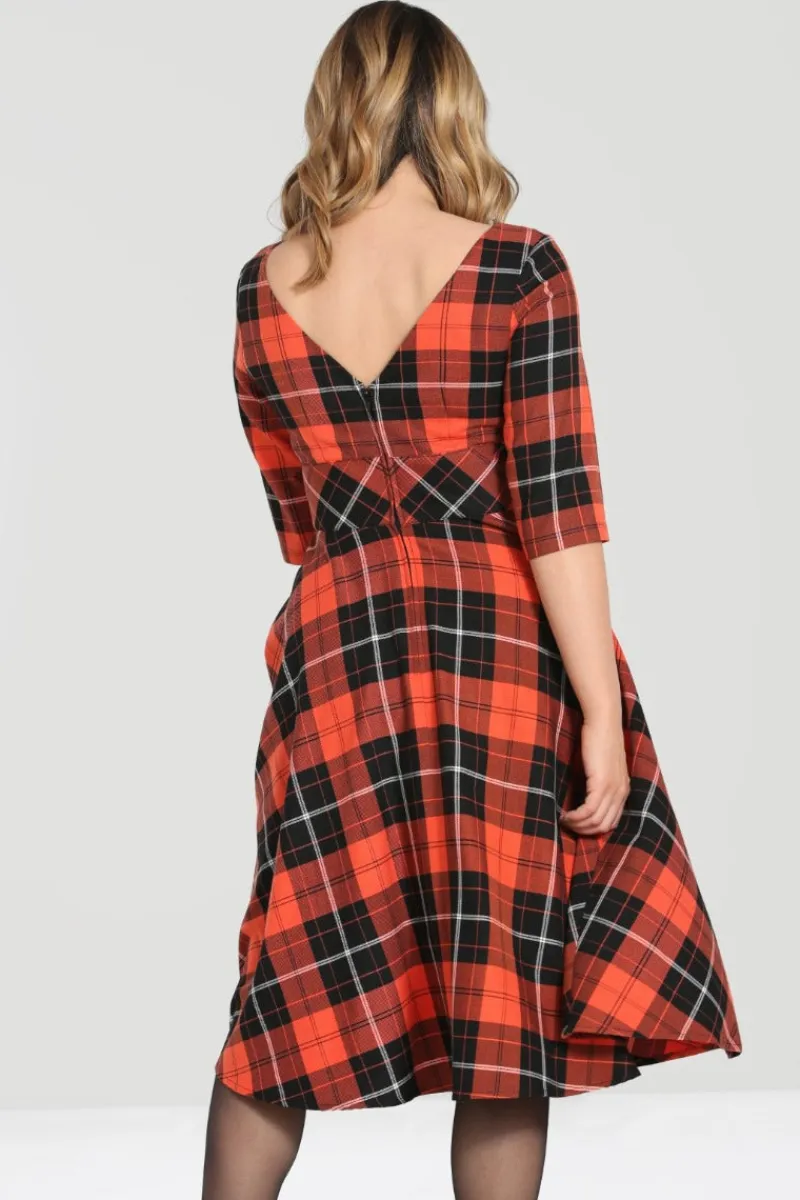 Hell Bunny Clementine 50's Dress Orange