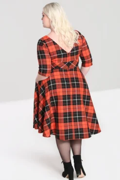 Hell Bunny Clementine 50's Dress Orange