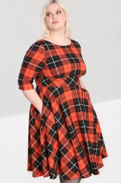 Hell Bunny Clementine 50's Dress Orange