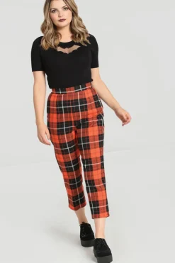 Hell Bunny Clementine Trousers Orange Sale