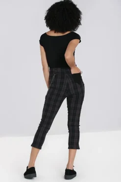 Hell Bunny Cobain Capris Grey Discount