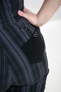 Hell Bunny Cobain Capris Grey Discount