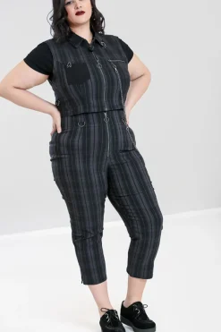 Hell Bunny Cobain Capris Grey Discount