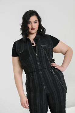 Hell Bunny Cobain Vest Grey Outlet