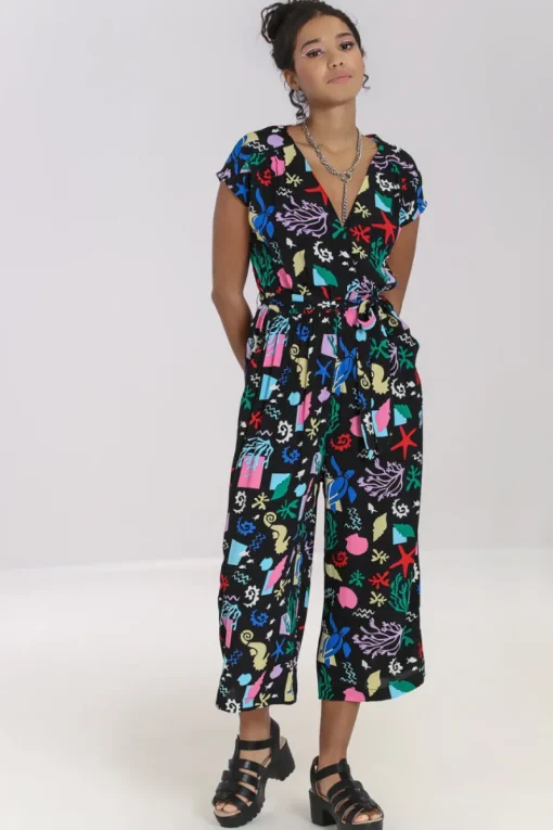 Hell Bunny Cora Jumpsuit Black Sale