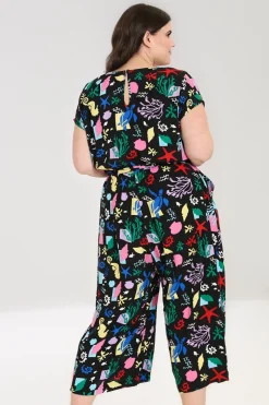 Hell Bunny Cora Jumpsuit Black Sale
